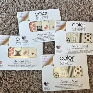 Color Street Accent Nail Strips - Cheer and Soccer Patterns